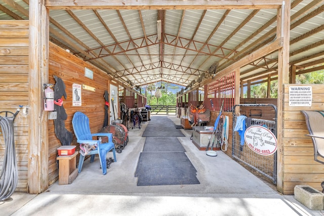 view of horse barn