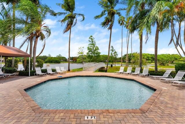 view of pool with a patio