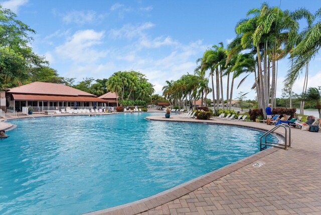 view of pool with a patio area