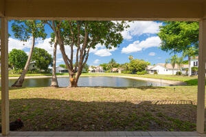 exterior space with a water view