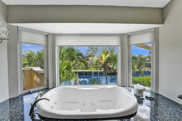 bathroom featuring a bathing tub