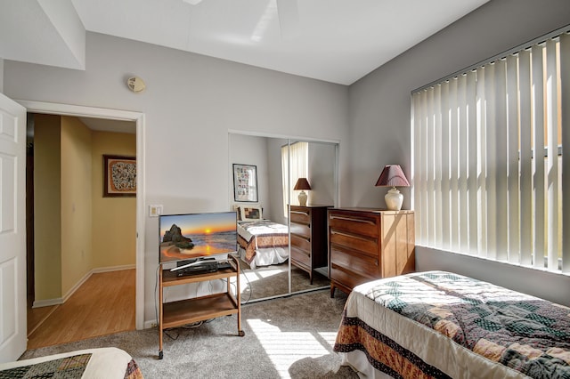 bedroom featuring hardwood / wood-style flooring