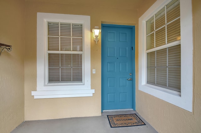 view of doorway to property