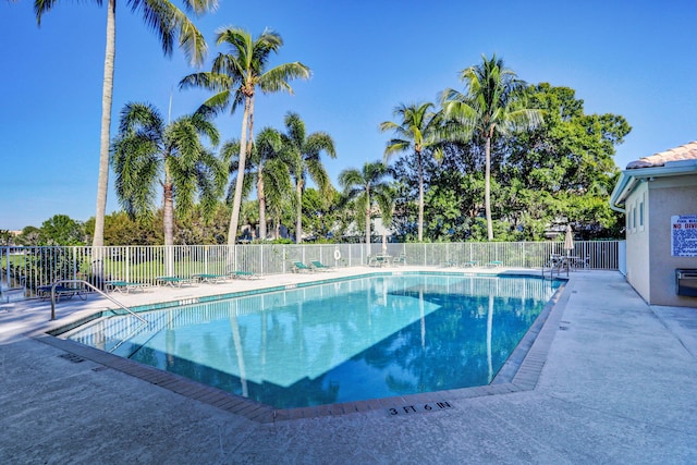 view of pool with a patio area