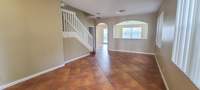 interior space featuring tile patterned flooring