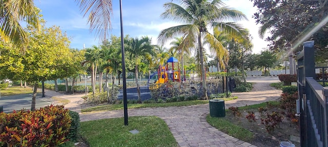 view of home's community with a playground