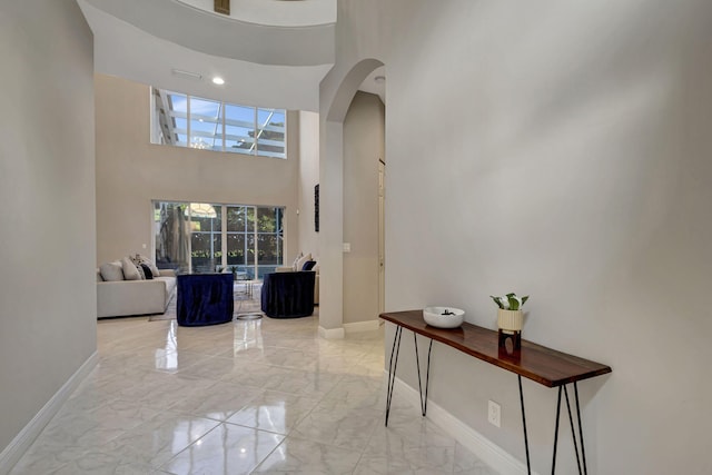 entrance foyer featuring a high ceiling