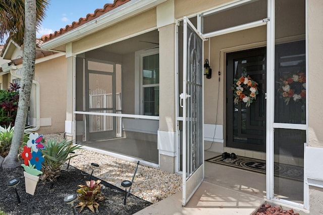 view of doorway to property