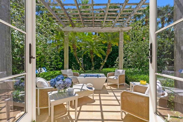 view of sunroom / solarium