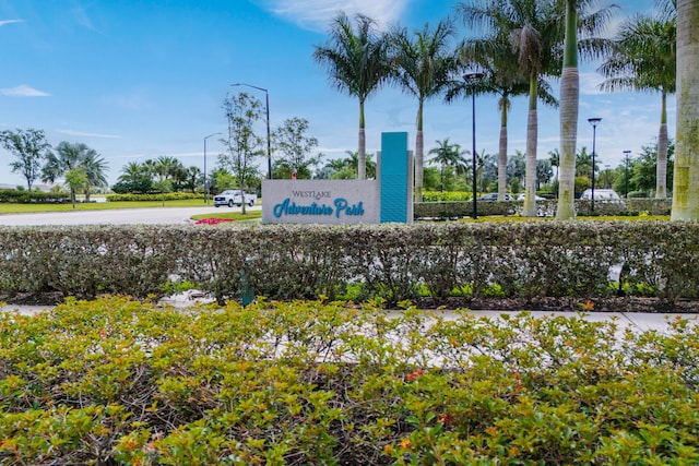 view of community sign