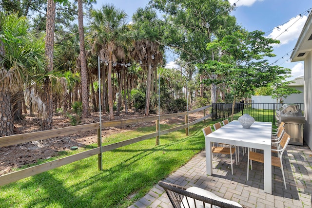 view of patio with grilling area