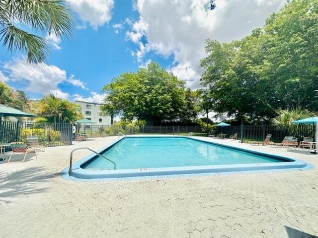 view of pool with a patio area