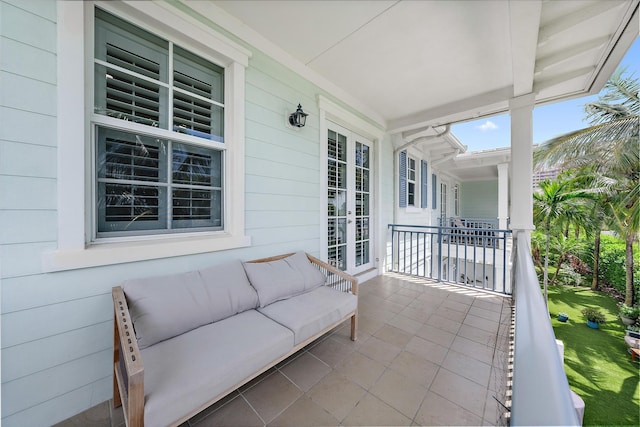 exterior space with french doors