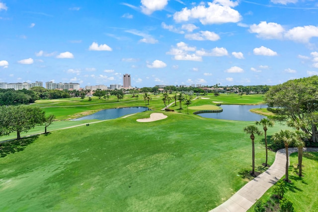 220 SE Mizner Blvd Unit 523, Boca Raton, FL 33432 - surrounding community featuring view of golf course, a water view, and a yard