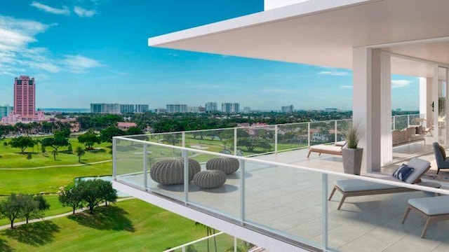 220 SE Mizner Blvd Unit 523, Boca Raton, FL 33432 - balcony featuring a view of city