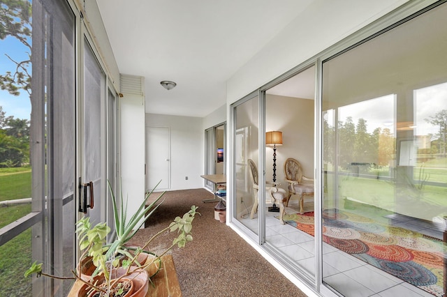 view of sunroom