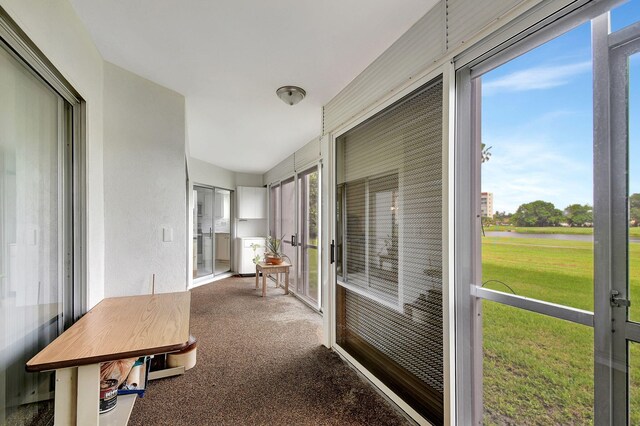 view of sunroom