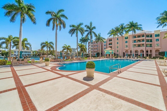 view of pool with a patio area