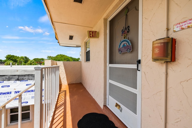 view of balcony