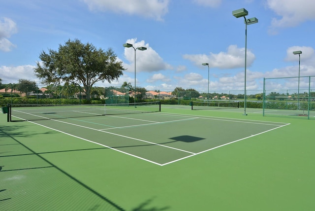 view of sport court featuring basketball hoop