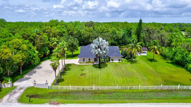 drone / aerial view featuring a rural view