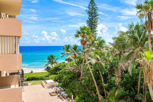 water view featuring a beach view