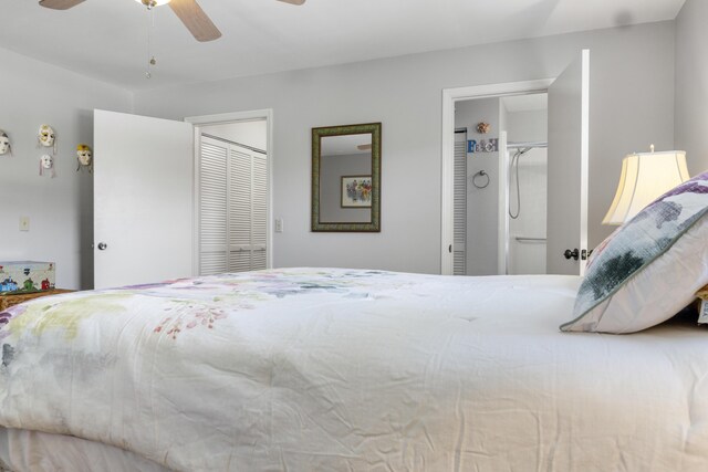 bedroom with ceiling fan