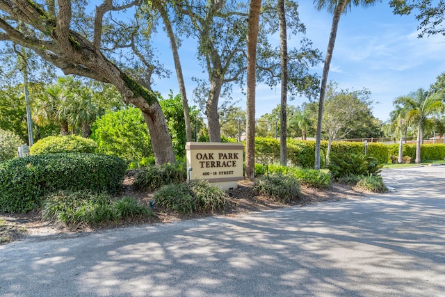 view of community sign