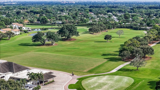 bird's eye view featuring view of golf course