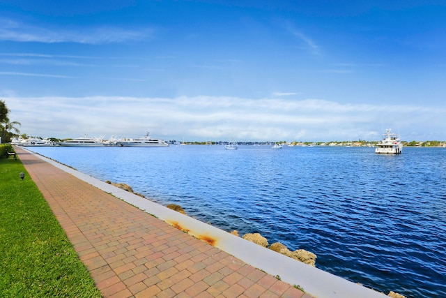 view of water feature