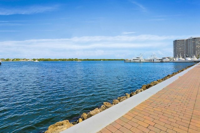 view of water feature