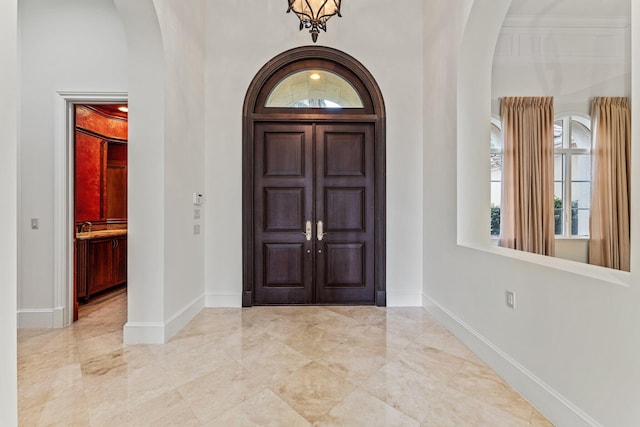 entrance foyer featuring sink