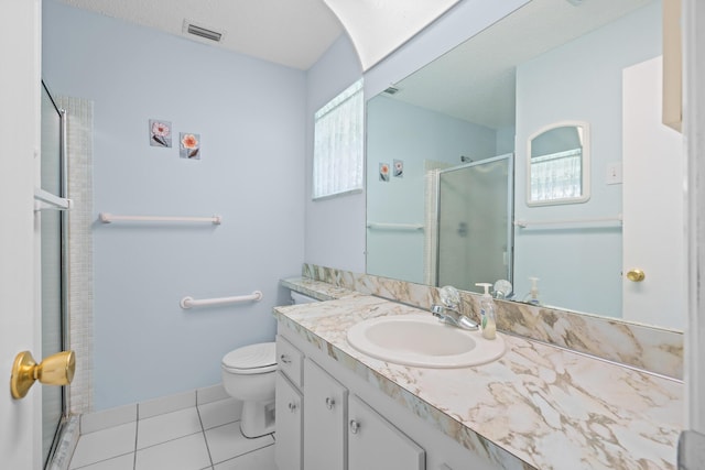 2078 SW 13th Ter, Boynton Beach, FL 33426 - bathroom featuring vanity, healthy amount of natural light, toilet, and a stall shower