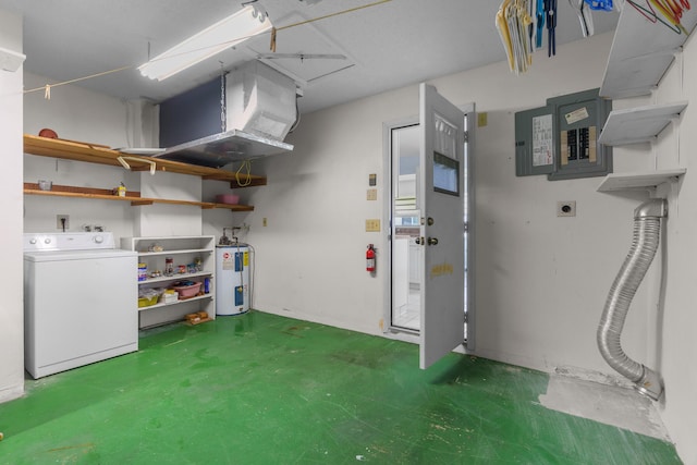 2078 SW 13th Ter, Boynton Beach, FL 33426 - below grade area featuring washer / clothes dryer, water heater, and electric panel
