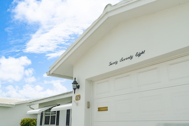 details featuring stucco siding