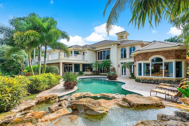 view of pool with a patio area