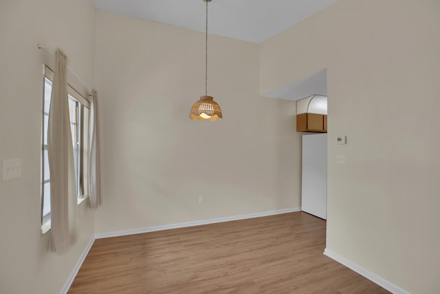 empty room featuring light hardwood / wood-style floors