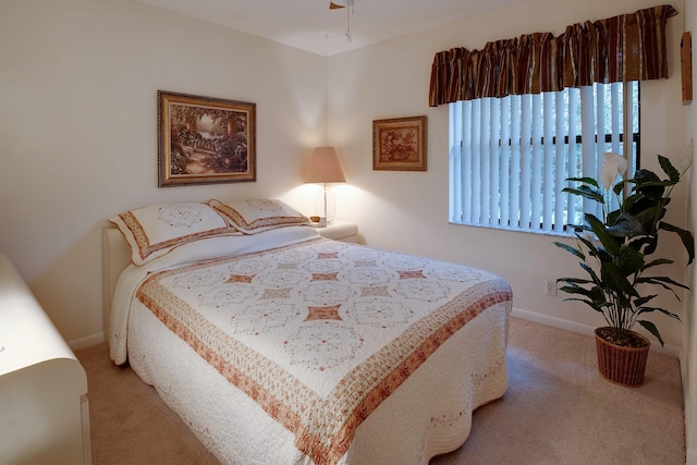 view of carpeted bedroom