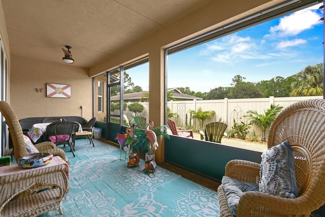 view of sunroom / solarium