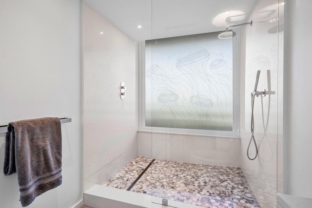 bathroom with walk in shower