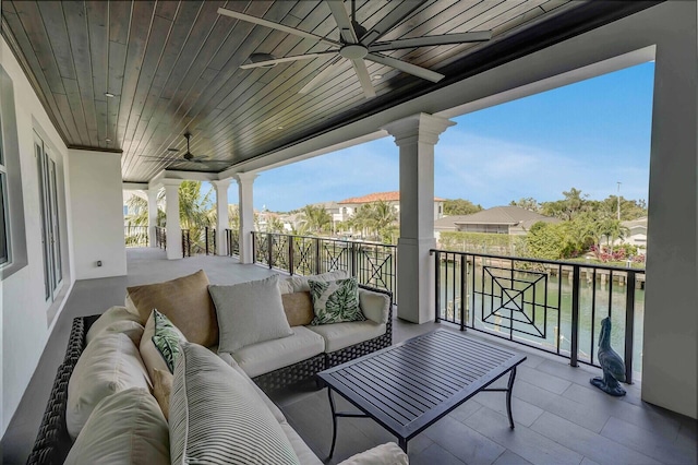 balcony with an outdoor living space