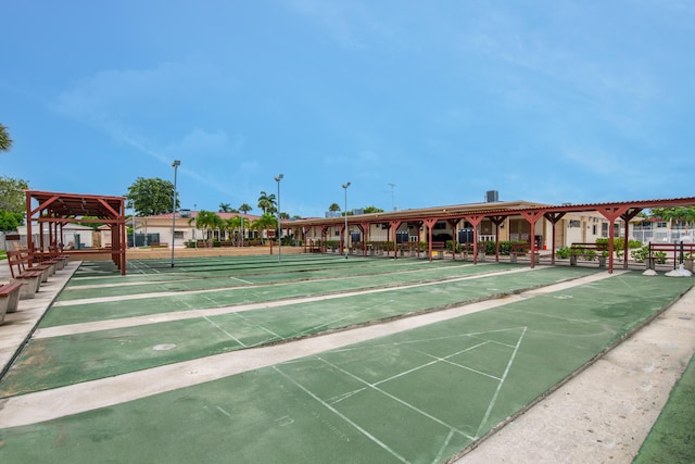 view of home's community with shuffleboard
