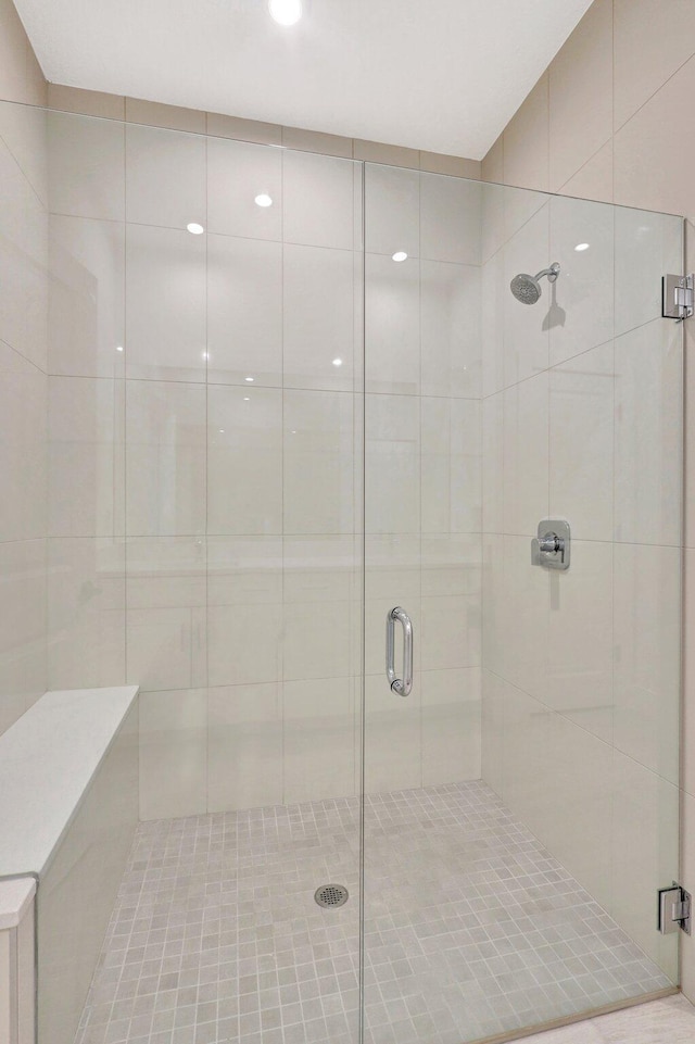 bathroom with walk in shower