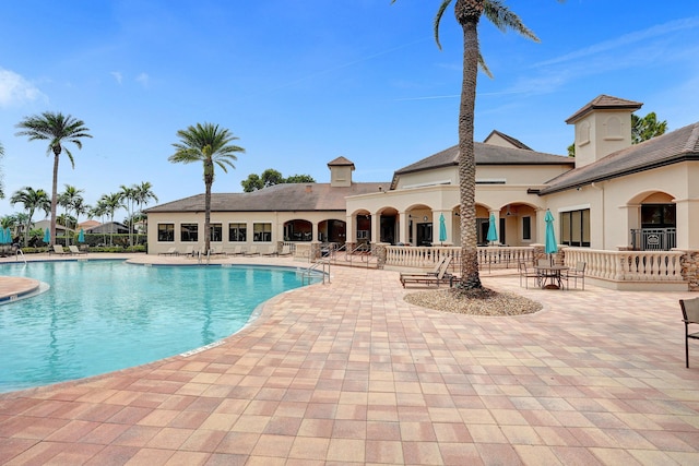 view of pool with a patio