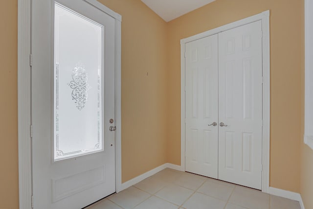 view of tiled foyer