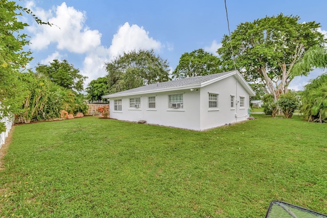 exterior space with a lawn