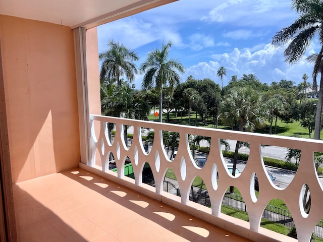 view of balcony