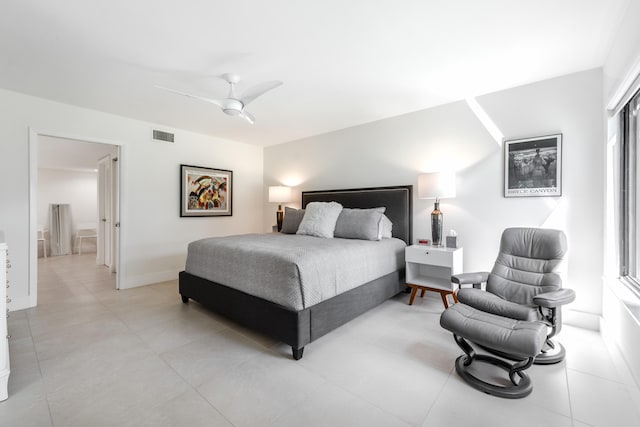 bedroom with ceiling fan