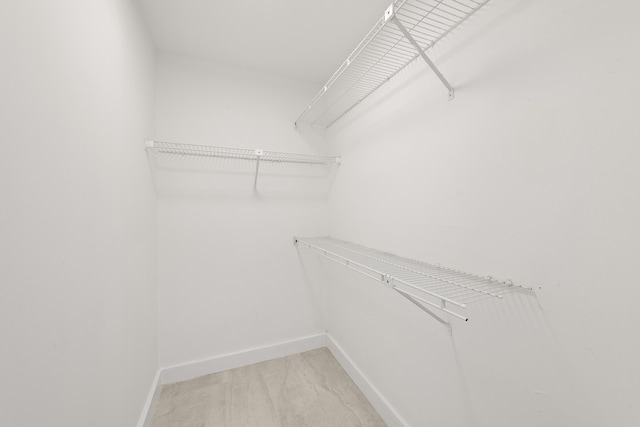 view of walk in closet