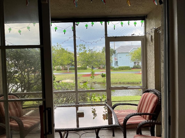 view of sunroom